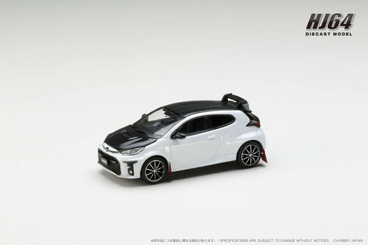 Hobby Japan 1:64 Toyota GRMN YARIS RALLY PACKAGE with GR Parts PLATINUM WHITE PEARL MICA