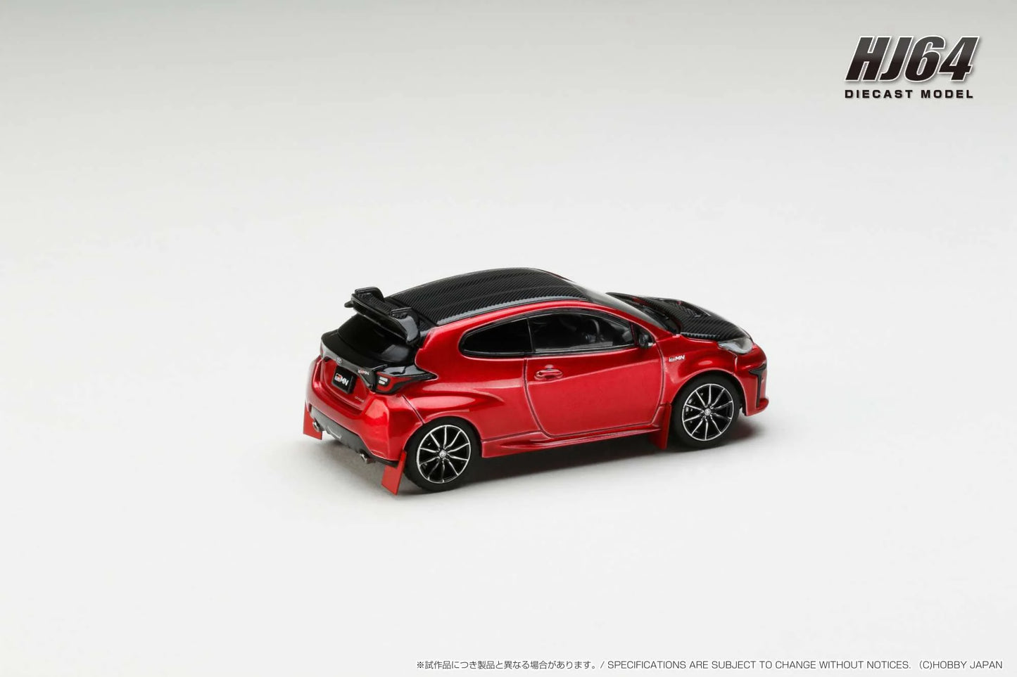 Hobby Japan 1:64 Toyota GRMN YARIS RALLY PACKAGE with GR Parts EMOTIONAL RED II