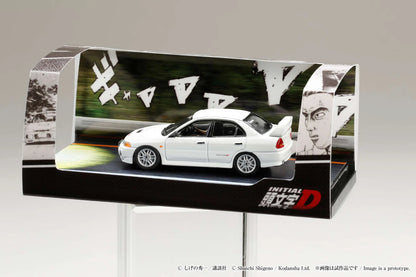 Hobby Japan 1:64 Mitsubishi Lancer RS Evolution Ⅳ Initial D Official Licensed Seiji Iwaki VS Takumi Fujiwara with Seiji Iwaki Figure Driving In The Car