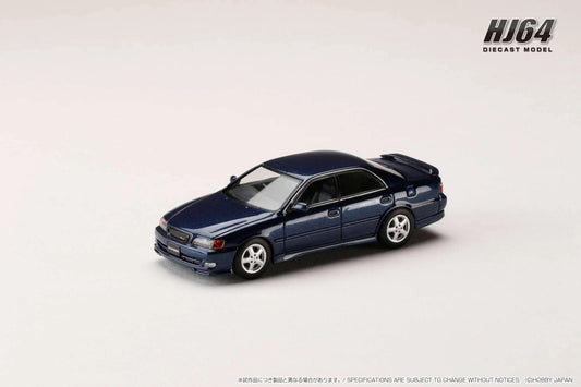 Hobby Japan 1:64 Toyota CHASER TOURER V (JZX100) 1998 / Mesh Front Grill DARK BLUE MICA (HJ643072DBL)