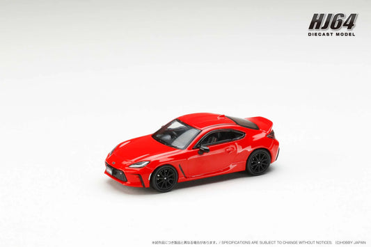 Hobby Japan 1:64 Toyota GR86 RZ With Genuine Optional Rear Spoiler SPARK RED