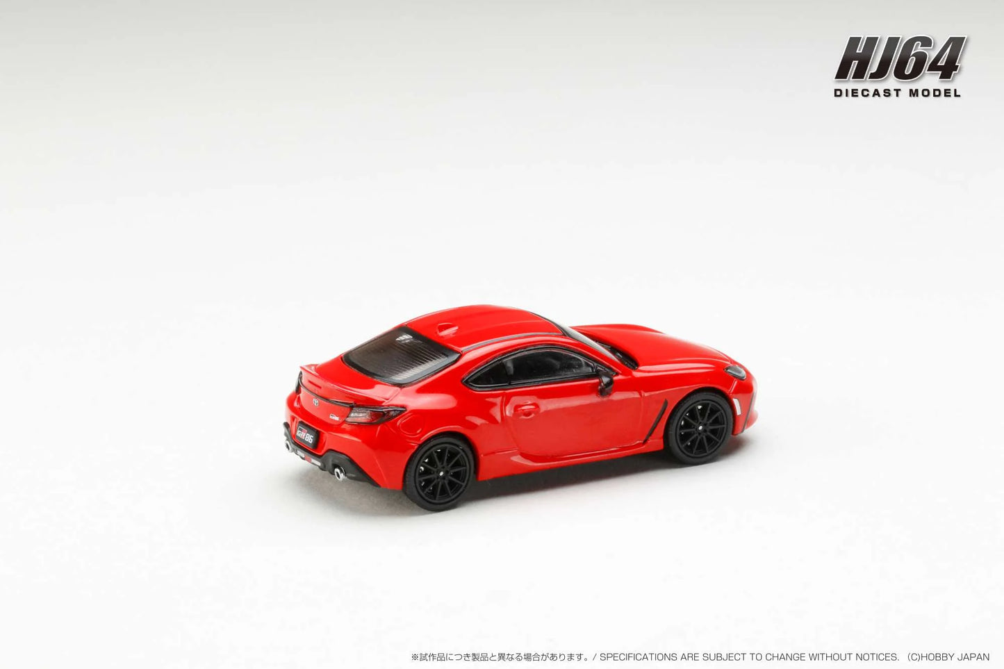 Hobby Japan 1:64 Toyota GR86 RZ With Genuine Optional Rear Spoiler SPARK RED