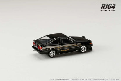 Hobby Japan 1:64 Toyota Sprinter Trueno GT Apex AE86 BLACK LIMITED JDM Style Black Pop Up Lights Openable Front Hood with Detailed Engine Toyota Official Licensed (HJ645052BK)