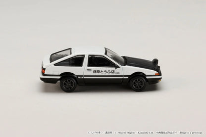Hobby Japan x JDM64 1:64 Toyota Sprinter Trueno GT Apex AE86 Black Front Hood Initial D 30th Anniversary Set B Takumi Fujiwara vs Tomoyuki Tachi
