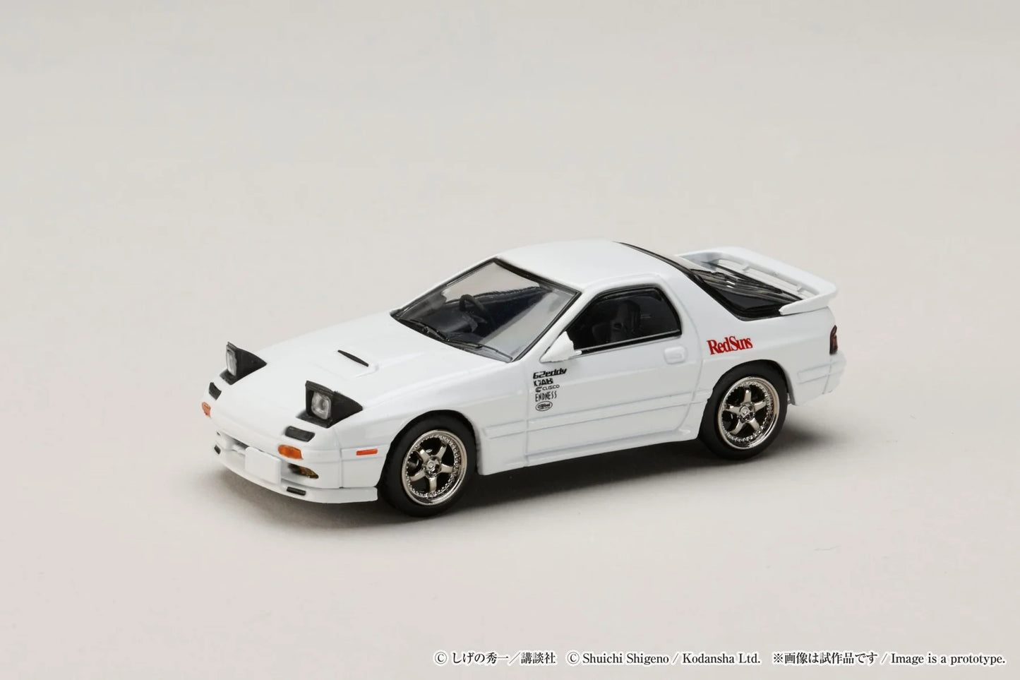 Hobby Japan x JDM64 1:64 Mazda RX-7 (FC3S) Red Suns Initial D 30th Anniversary Set D Ryosuke Takahashi VS Takumi Fujiwara