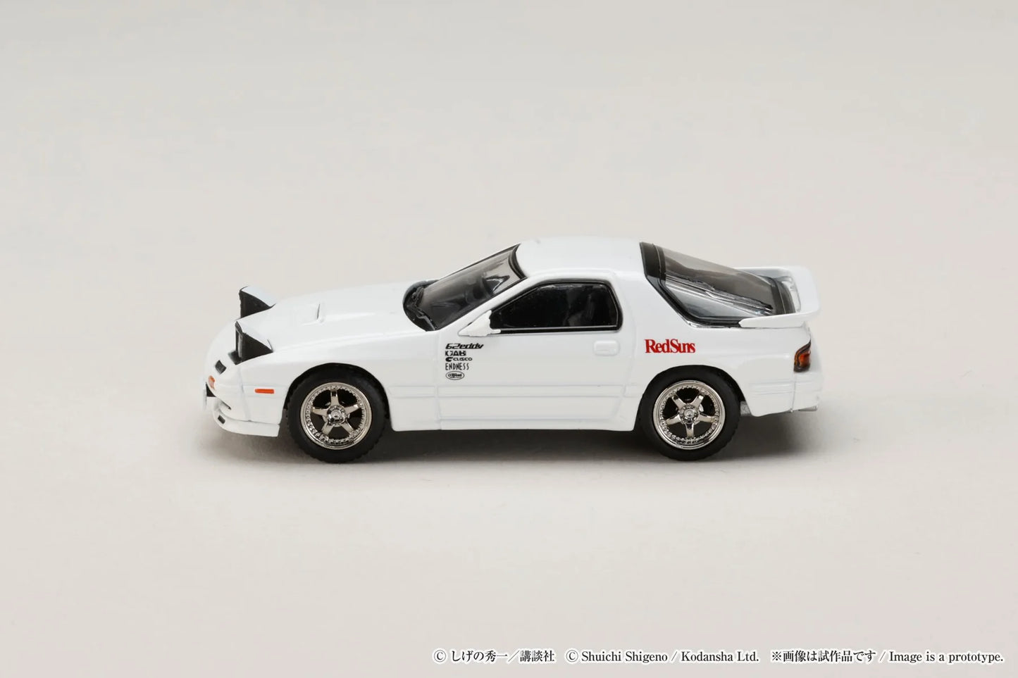 Hobby Japan x JDM64 1:64 Mazda RX-7 (FC3S) Red Suns Initial D 30th Anniversary Set D Ryosuke Takahashi VS Takumi Fujiwara