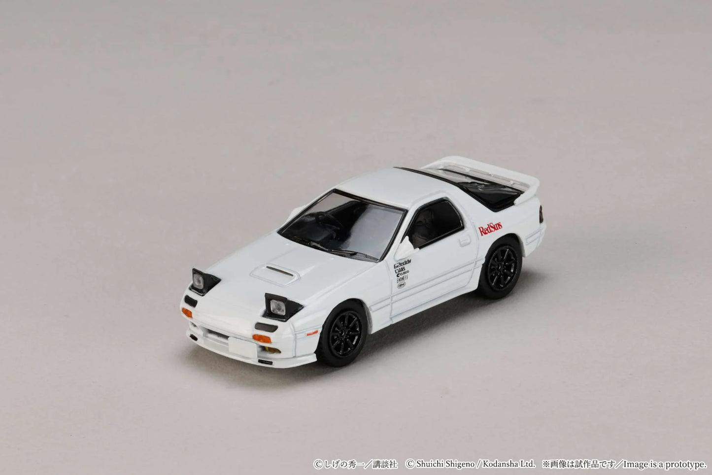 Hobby Japan x JDM64 1:64 Mazda RX-7 (FC3S) Red Suns Initial D Ryosuke Takahashi VS Kyoichi Sudou