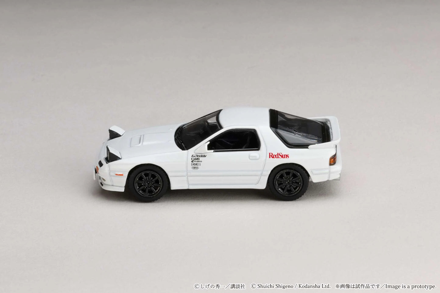 Hobby Japan x JDM64 1:64 Mazda RX-7 (FC3S) Red Suns Initial D Ryosuke Takahashi VS Kyoichi Sudou
