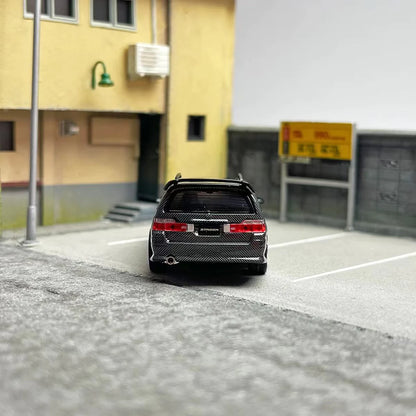 Zoom 1/64 Nissan Stagea Skyline GT-R R34 WC34 260RS Wagon Open Engine Bonnet - Full Carbon Black