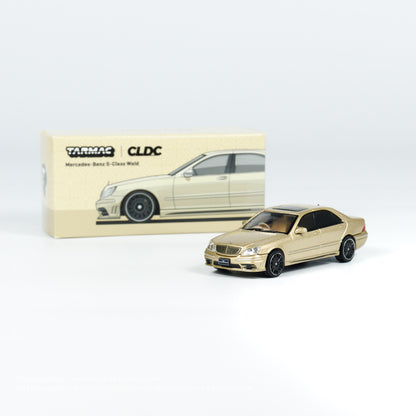 Tarmac Works x CLDC Exclusive Global Mercedes-Benz S-Class Wald GOLD Diecast Car Model with Magazine (English Version)