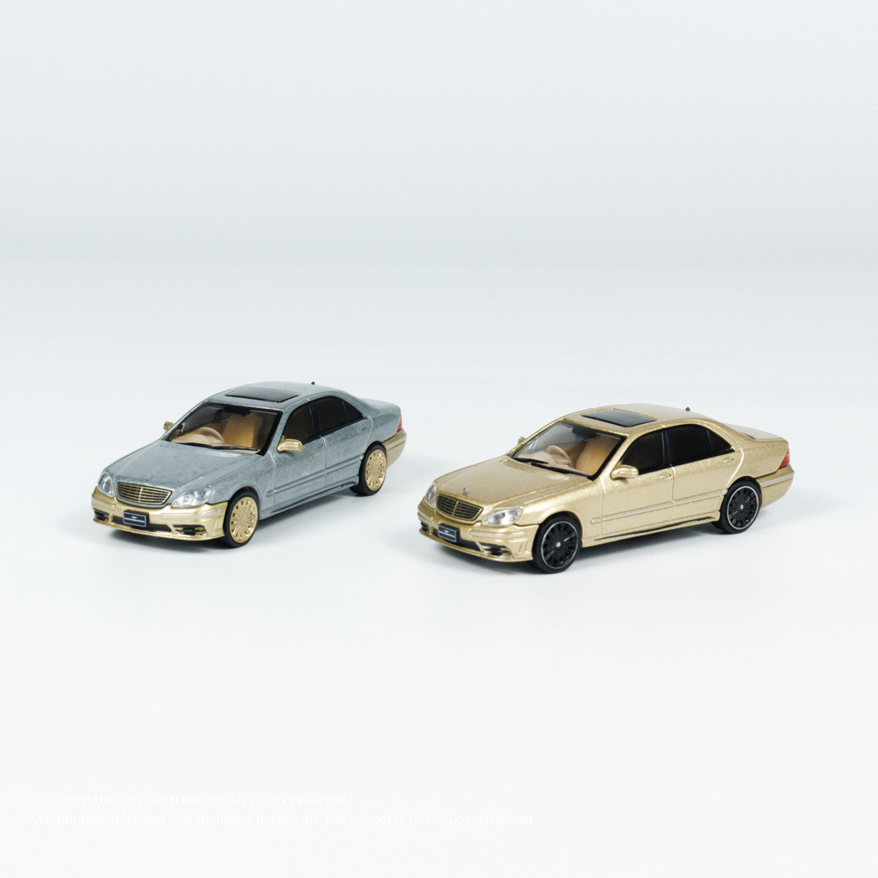 Tarmac Works x CLDC Exclusive Global Mercedes-Benz S-Class Wald GOLD Diecast Car Model with Magazine (English Version)