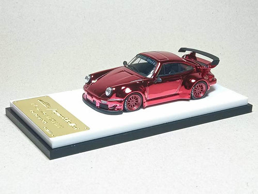 Model Collect 1:64 Porsche RWB 930 GT Wing Spoiler Chrome Red