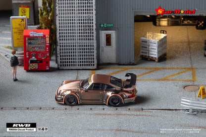 Star Model 1:64 Porsche RWB 964 GT Wing Spoiler 3 Layers Coating Finishing Raw Copper