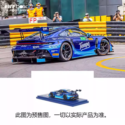 AR Box 1:64 Porsche 911 GT3 R Macau Grand Prix FIA GT World Cup 2025 #992 Tempo Porsche Official Licensed (630002111)