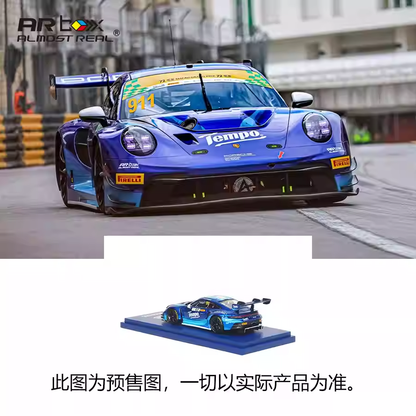 AR Box 1:64 Porsche 911 GT3 R Macau Grand Prix FIA GT World Cup 2025 #911 Tempo Porsche Official Licensed (630002011)