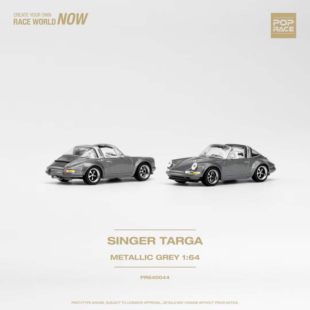 Pop Race 1:64 Porsche Singer Targa Metallic Grey (PR640044)