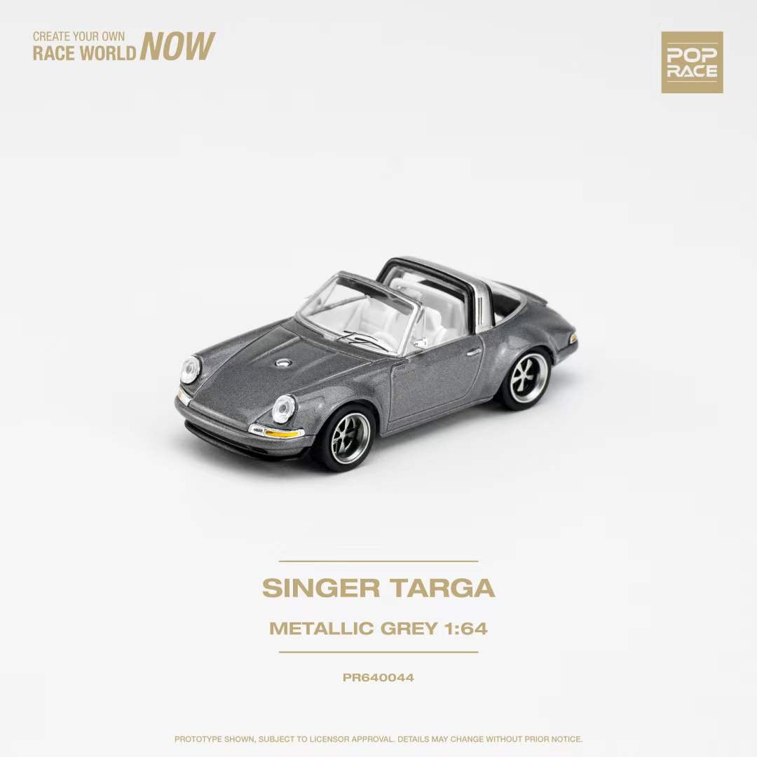 Pop Race 1:64 Porsche Singer Targa Metallic Grey (PR640044)