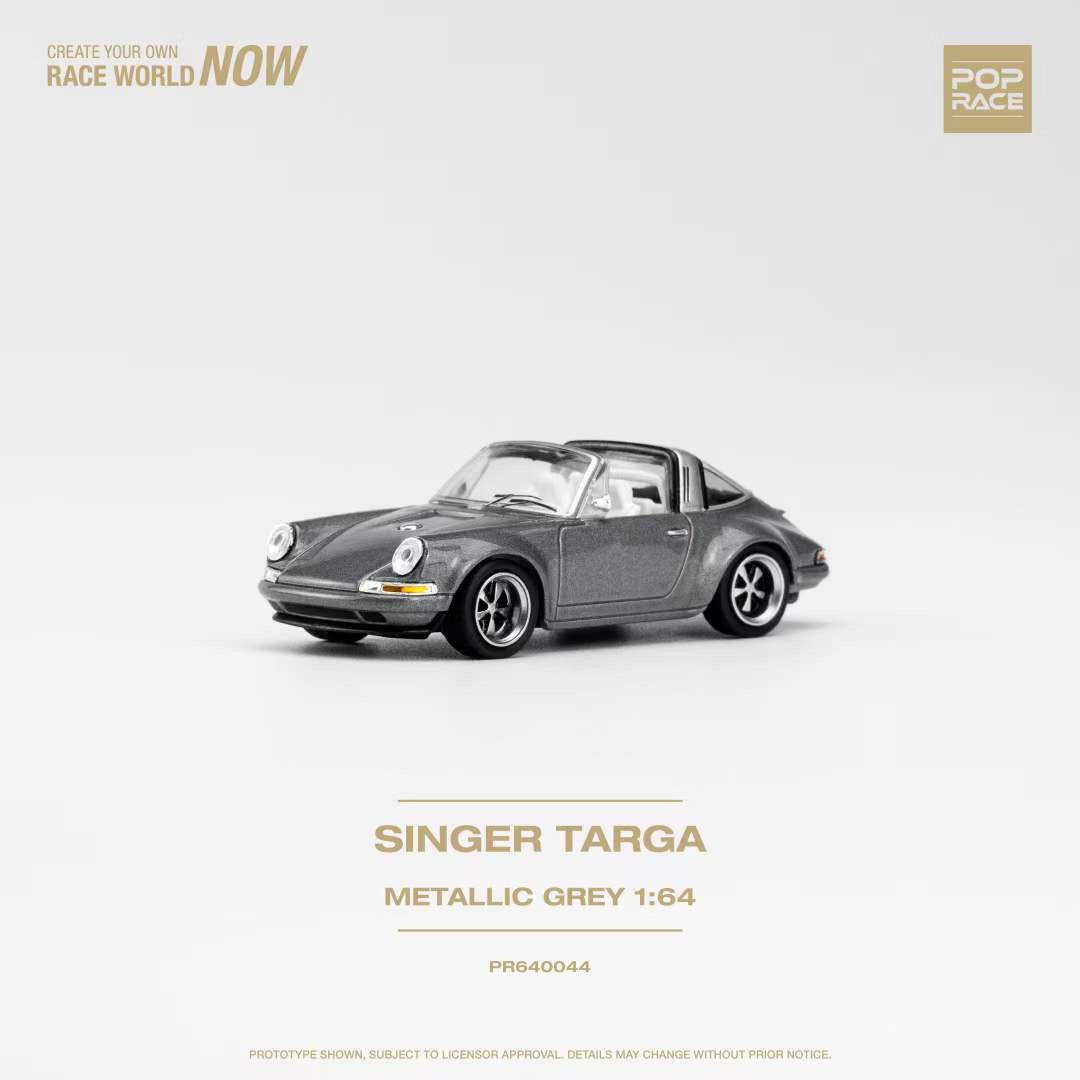 Pop Race 1:64 Porsche Singer Targa Metallic Grey (PR640044)