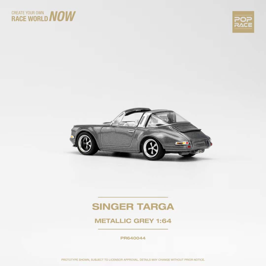 Pop Race 1:64 Porsche Singer Targa Metallic Grey (PR640044)