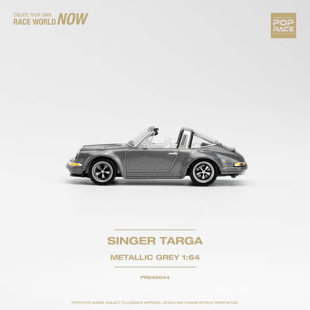 Pop Race 1:64 Porsche Singer Targa Metallic Grey (PR640044)