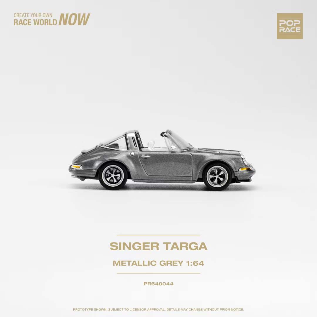 Pop Race 1:64 Porsche Singer Targa Metallic Grey (PR640044)