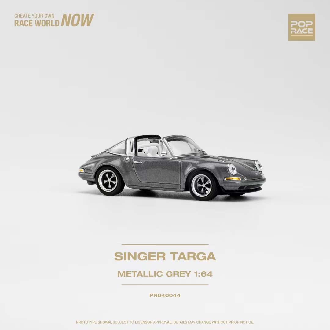 Pop Race 1:64 Porsche Singer Targa Metallic Grey (PR640044)