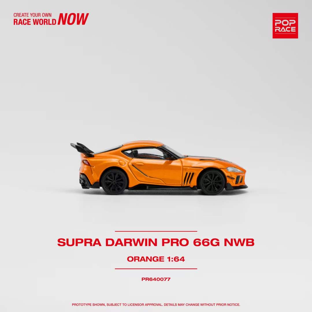 Pop Race 1:64Toyota Supra Darwin Pro 66G NWB Orange (PR640077)