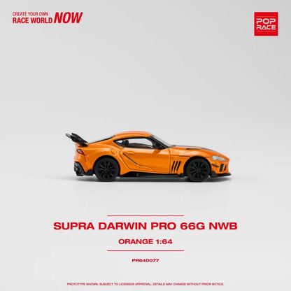 Pop Race 1:64Toyota Supra Darwin Pro 66G NWB Orange (PR640077)