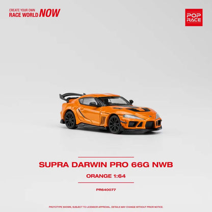 Pop Race 1:64Toyota Supra Darwin Pro 66G NWB Orange (PR640077)