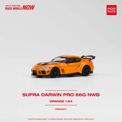 Pop Race 1:64Toyota Supra Darwin Pro 66G NWB Orange (PR640077)