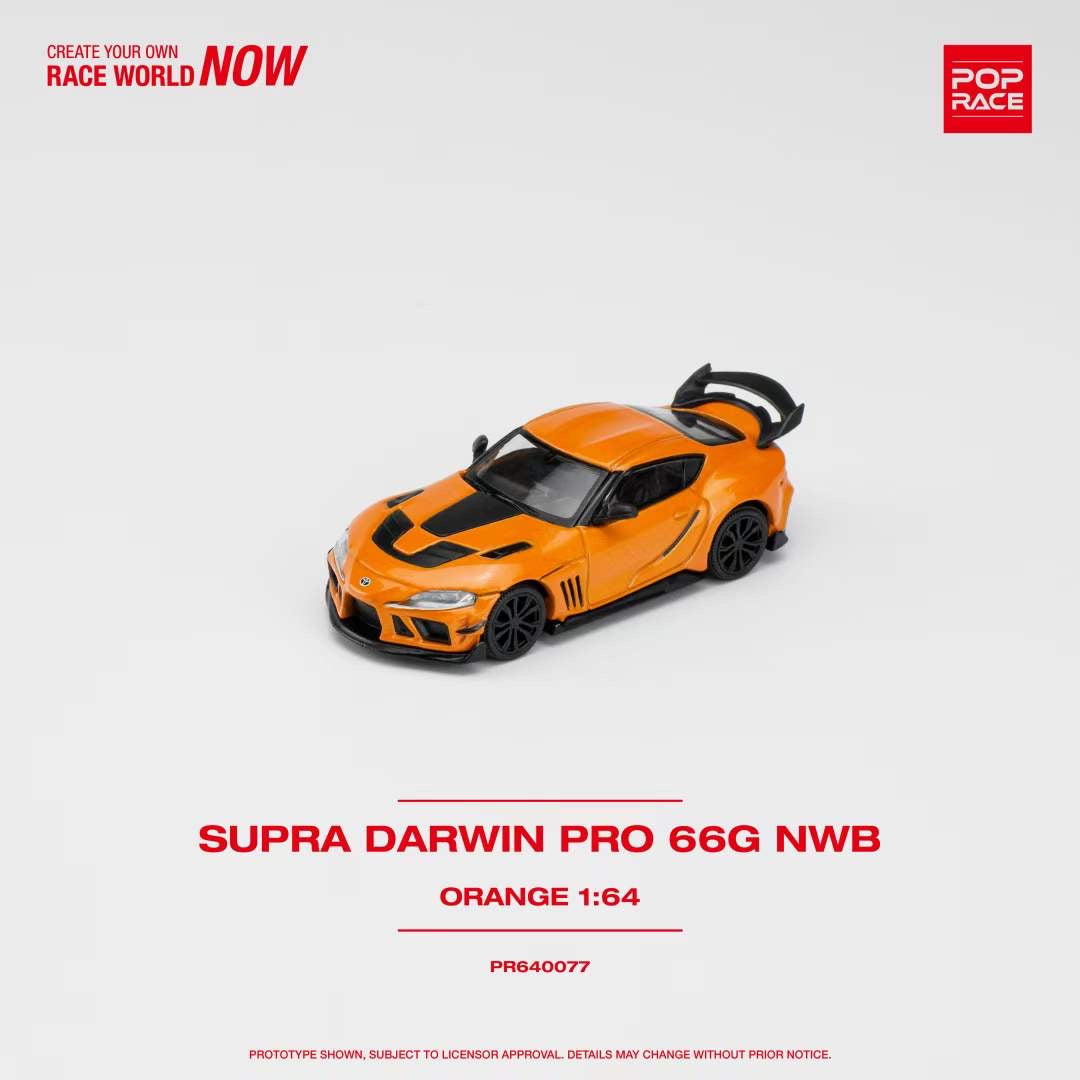 Pop Race 1:64 Toyota Supra Darwin Pro 66G NWB Orange (PR640077