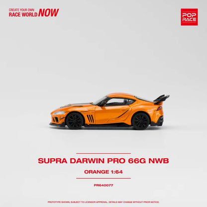 Pop Race 1:64Toyota Supra Darwin Pro 66G NWB Orange (PR640077)