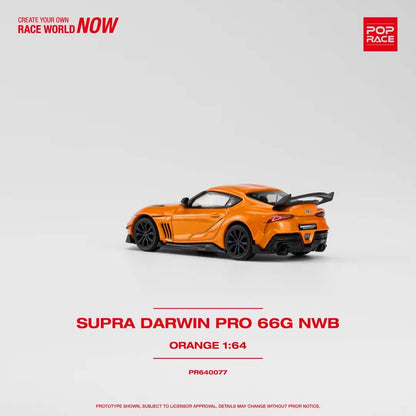 Pop Race 1:64Toyota Supra Darwin Pro 66G NWB Orange (PR640077)