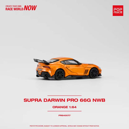 Pop Race 1:64Toyota Supra Darwin Pro 66G NWB Orange (PR640077)