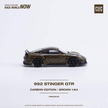 Pop Race 1:64 Porsche 992 Singer GTR Carbon Edition Brown (PR640049)