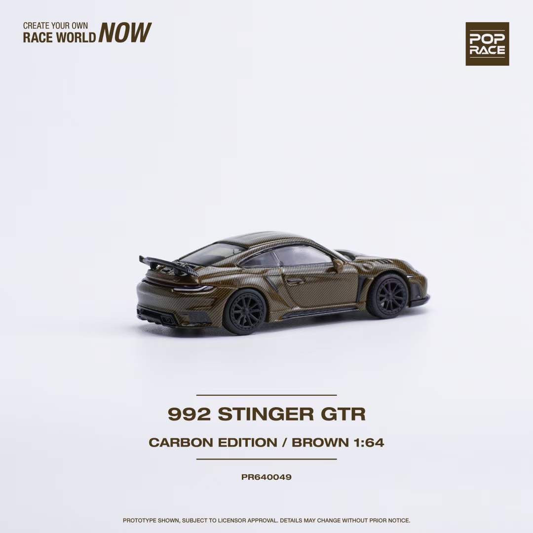 Pop Race 1:64 Porsche 992 Singer GTR Carbon Edition Brown (PR640049)