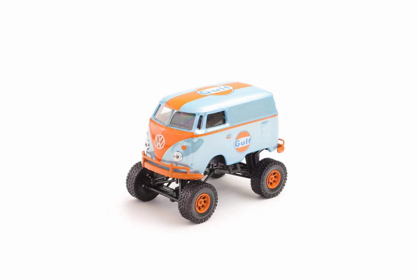 HY Model 1:64 Volkswagen T1 Kombi Camper Van Short Axis Egg Car Gulf Edition 4x4 Monster Truck Wheels