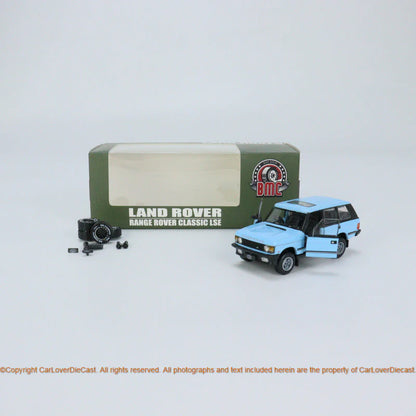BM Creations 1/64 Land Rover 1992 Range Rover Classic LSE with 4 Additional Wheels- Tuscan Blue (RHD)
