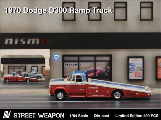 Street Weapon 1:64 Dodge D-300 Ramp Truck 1970 Trio Colours Limited 499 Pieces (Truck only)