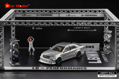 Star Model 1:64 Toyota Crown S180 LBWK LB Nation Wide Body Custom Silver Official Licensed