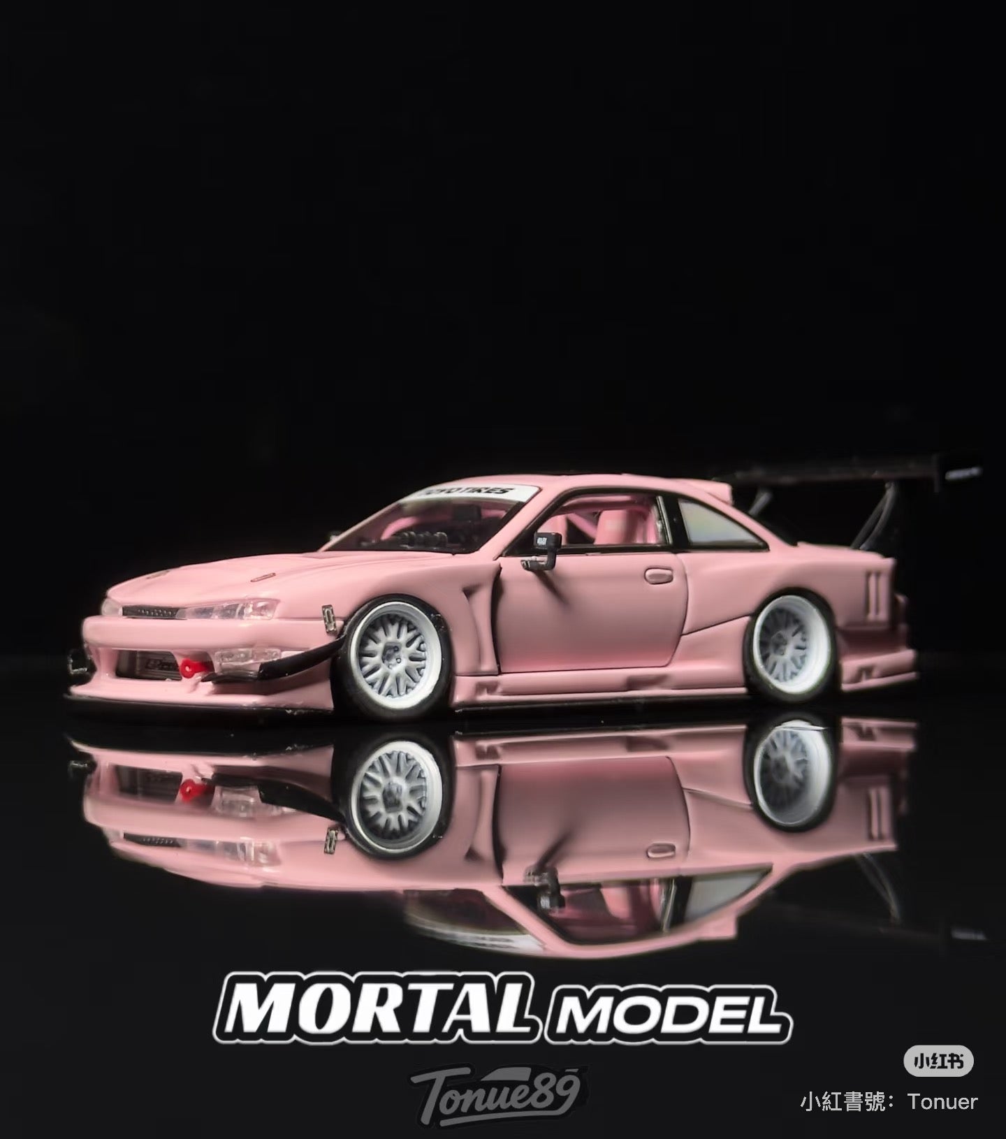 Mortal 1:64 Nissan Silvia S14 GT-Spec V2 SEIJI Ookawara Peach Pink in Premium Box Packaging - Chinese Customised Version