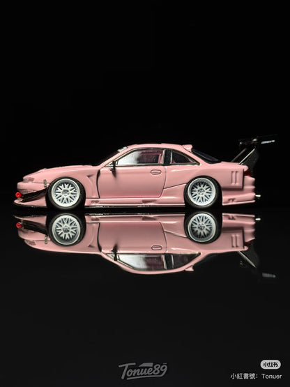 Mortal 1:64 Nissan Silvia S14 GT-Spec V2 SEIJI Ookawara Peach Pink in Premium Box Packaging - Chinese Customised Version
