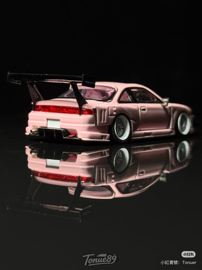 Mortal 1:64 Nissan Silvia S14 GT-Spec V2 SEIJI Ookawara Peach Pink in Premium Box Packaging - Chinese Customised Version