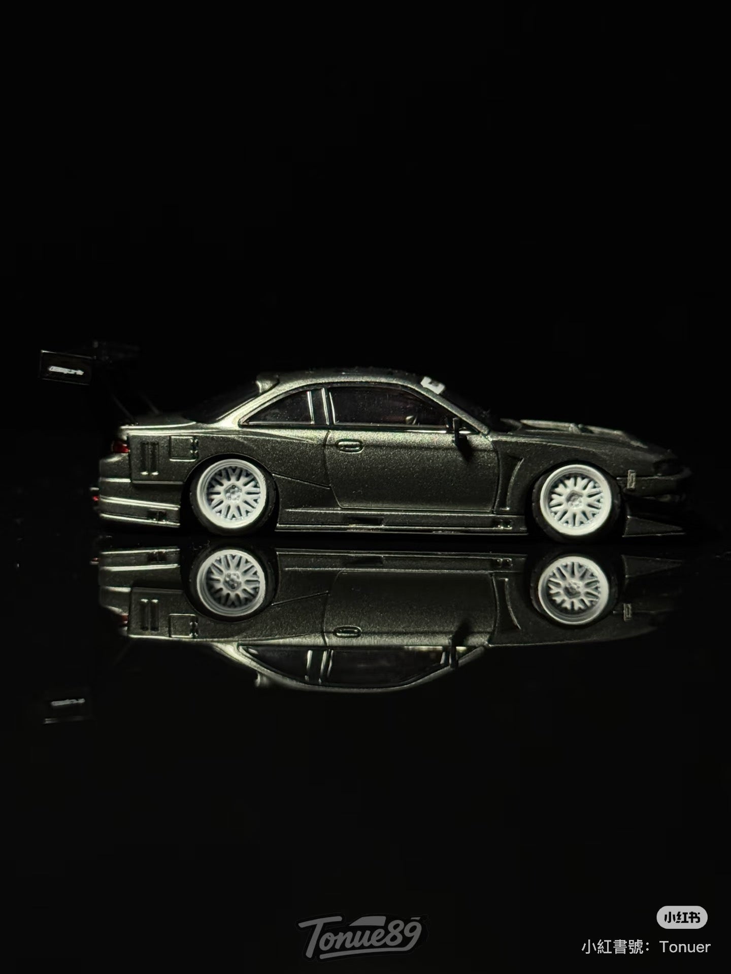 Mortal 1:64 Nissan Silvia S14 GT-Spec V2 SEIJI Ookawara Titanium Grey (With Extra Set of  Silver Wheels) in Premium Box Packaging - Chinese Customised Version