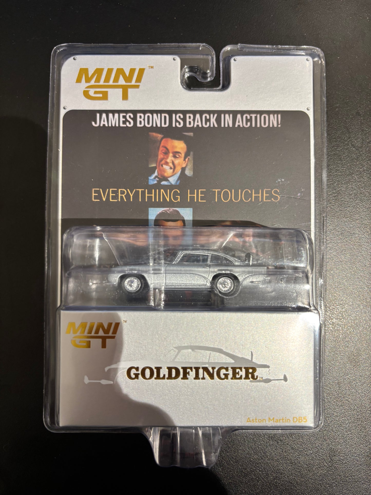 Mini GT 1:64 Aston Martin DB5 “Goldfinger” Blister Packaging English Version (MGT00900-007ECH)