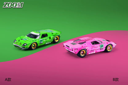 Zoom 1:64 Ford GT40 MK1 (P/1075) Tyrannosaurus Rexy Green with Green Dinosaur Figure