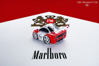 [Premium Resin Model] KR 1:64 McLaren F1 LM Cute Size Egg Car Marlboro with White Base Platform Limited 100 Pieces
