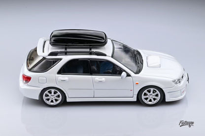 Furuya 1:64 Subaru Impreza WRX STI Hawk Eye Official Licensed White Wagon with Accessories Limited to 999 Pieces