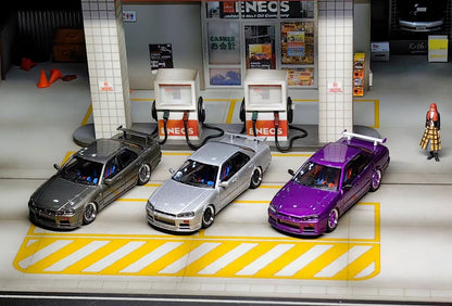 Mortal 1:64 Nissan Skyline GT-R ER34 25GTT GT-T Turbo BBS Wheels Grey Limited 499 Pieces