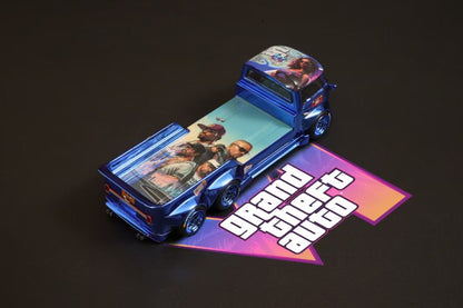 Liberty64 1:64 Volkswagen T1 Tow Truck GTA Edition 128mm Length Chrome Blue Limited 499 Pieces